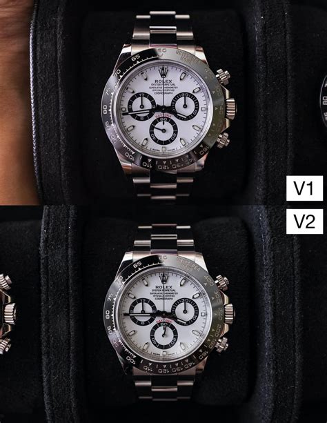 rwi rolex daytona|V1 vs. V2 Dial Comparison .